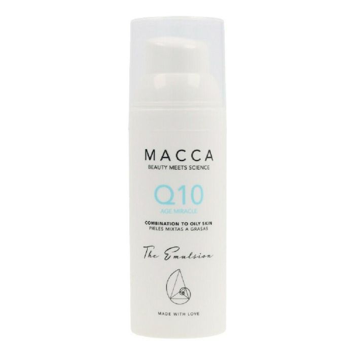 Macca AGE MIRACLE Q10 Emulsión Facial Reparadora Antiarrugas y Antiedad Reafirmante Piel Mixta a Grasa 50 ml