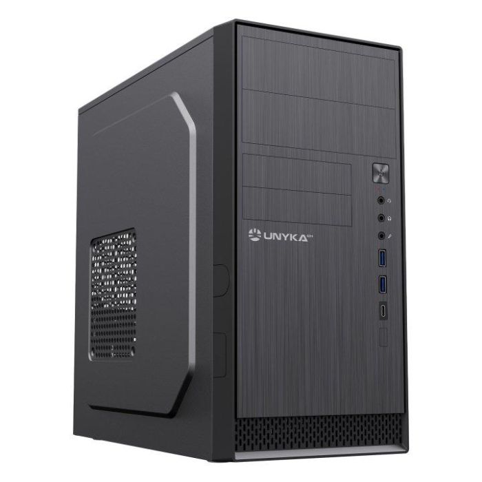 Unykach Caja Micro ATX Aero C12 Negra Aluminio Frontal Elegante Funcional Compacta para Hogar y Oficina 1 Unykach Caja Micro ATX Aero C12 Negra Aluminio Frontal Elegante Funcional Compacta para Hogar y Oficina 1
