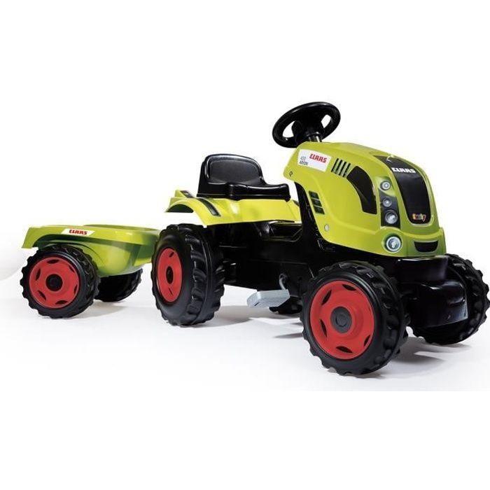 SMOBY CLAAS Farmer XL Pedal Tractor + Remolque