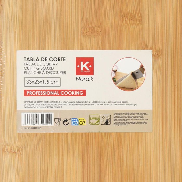 Tabla Corte Nordik K For Kitchen 33x23x1,5 cm (6 Unidades) 5