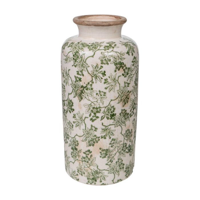 Florero Romimex Verde Beige Porcelana 15 x 32 x 15 cm