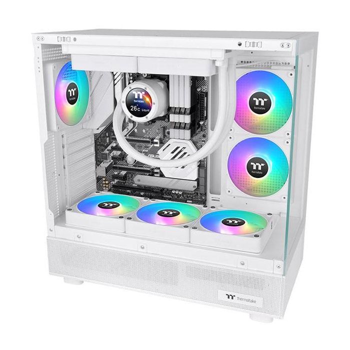 Thermaltake CL-F191-PL14SW-A Kit de Ventiladores 14cm para Carcasa PC Blanco 3 Piezas Hidráulico 5