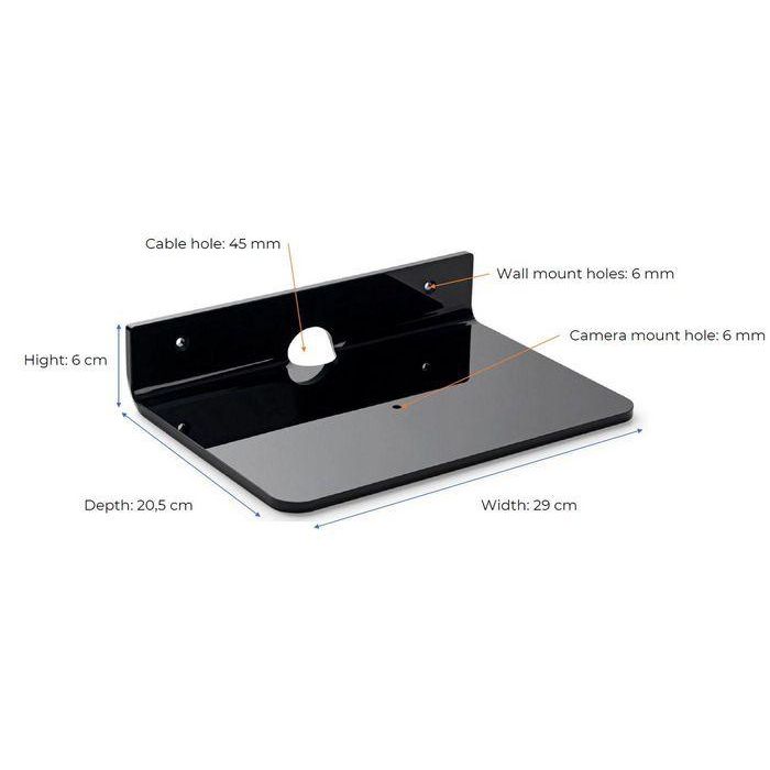 Vivolink VLCAMSCREW Estante Profesional de Acrílico 8mm para Cámaras PTZ y Equipos AV, 290x205mm, Montaje en Pared 6 Vivolink VLCAMSCREW Estante Profesional de Acrílico 8mm para Cámaras PTZ y Equipos AV, 290x205mm, Montaje en Pared 6