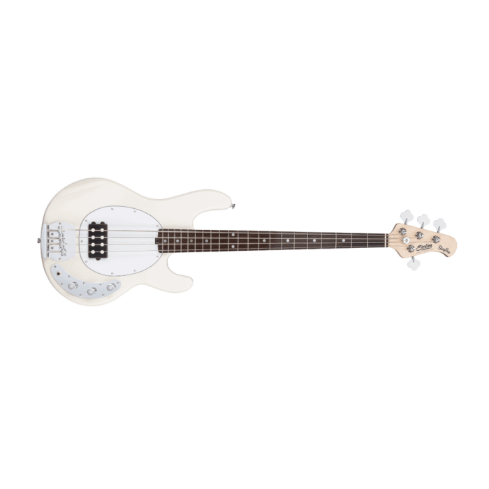 Sterling Bajo Eléctrico Stingray Ray4 M/R Vintage Cream con Preamplificador de 2 bandas y Pastilla Humbucker
