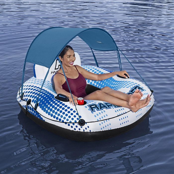 Bestway Rueda Hinchable con Asas Rapid Rider con Parasol D137 cm Playa y Piscina 43725 18