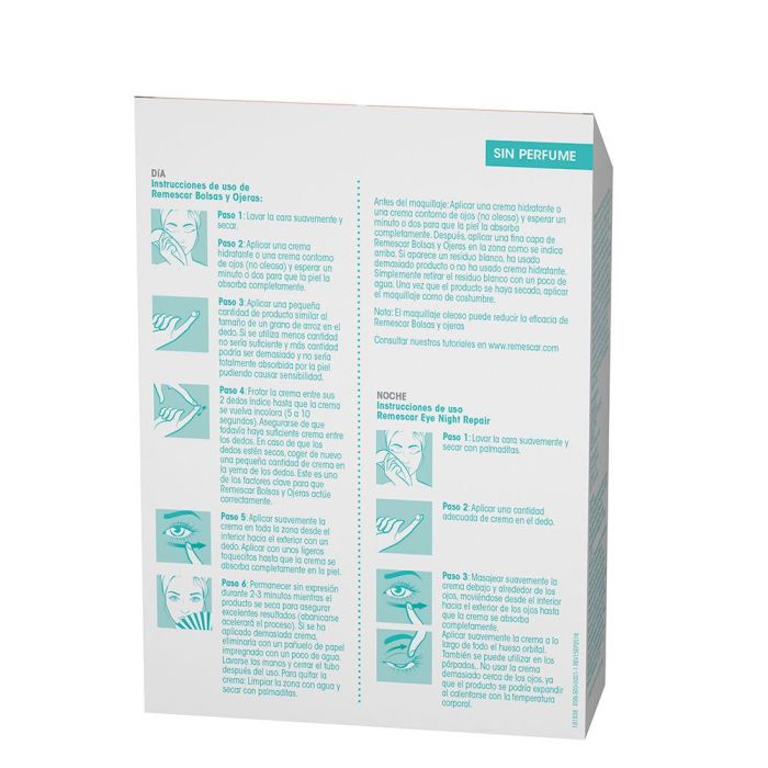 Remescar Bolsas y Ojeras Tratamiento Antiedad para Ojos Reduce Ojeras y Bolsas Instantáneamente Contorno de Ojos 2 Piezas 1