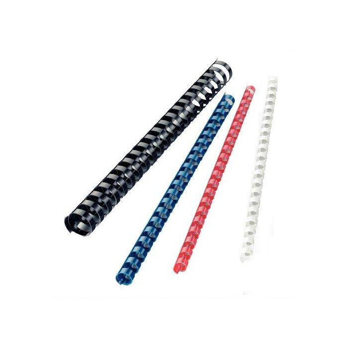 Canutillo Plastico 21 Anillas Paso Us Rojo 10 Mm Caja De 200