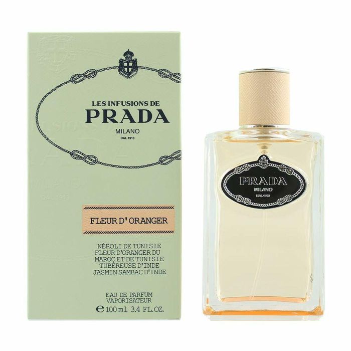 Prada Infusion Fleur D'Oranger Eau de Parfum 100 ml - Fragancia Fresca con Neroli, Jazmín, Lirio del Valle e Iris Germánica
