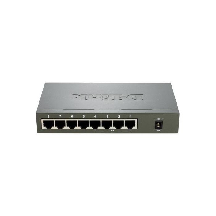 D-Link DES-1008PA Switch de Escritorio Fast Ethernet de 8 Puertos, 4 con Power over Ethernet (PoE), No Gestionable, 1.6 Gbps, 69W 2