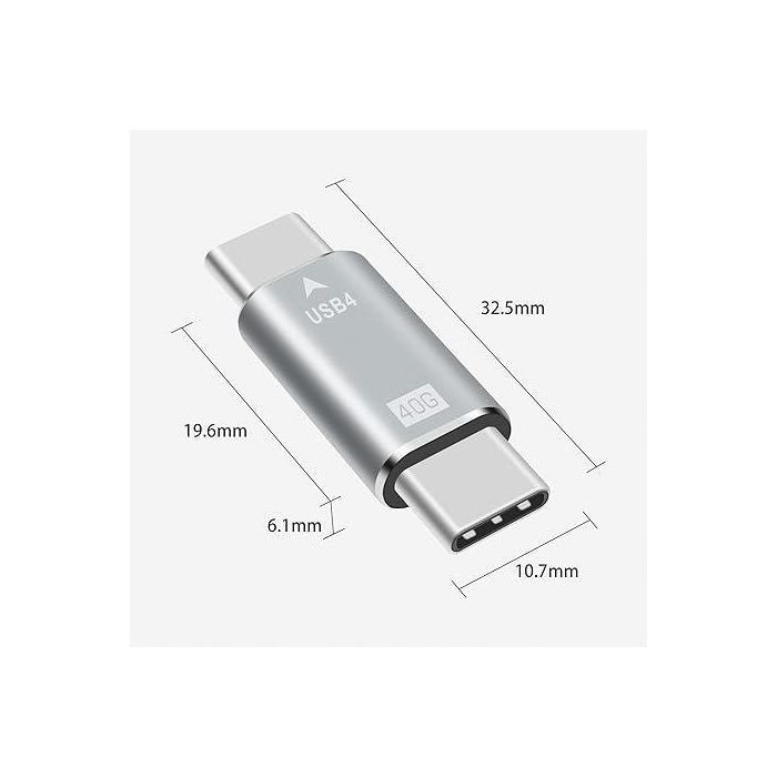 MicroConnect USB-C male-male adapter, 240W, 40Gbps, USB4 Gen 3x2 1 MicroConnect USB-C male-male adapter, 240W, 40Gbps, USB4 Gen 3x2 1