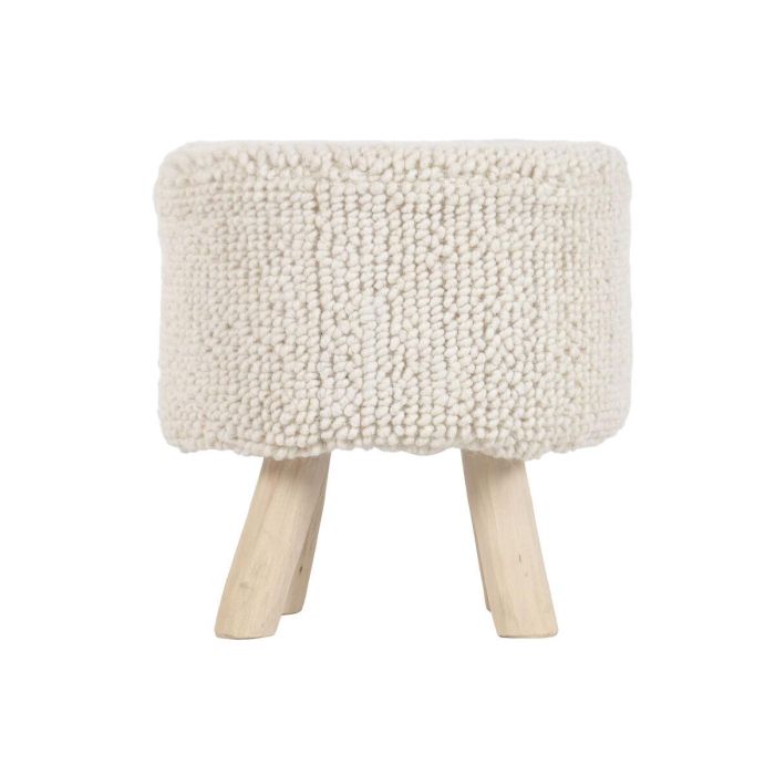 DKD Home Decor Carpets 2c25 Reposapiés Boho Crudo 40 x 40 x 40 cm 4