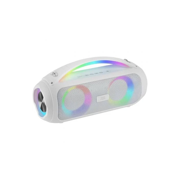 Mars Gaming Altavoz MS-PULSE Bluetooth 50W RMS 2.0 Blanco con Iluminación RGB Portátil Ultra-Bass
