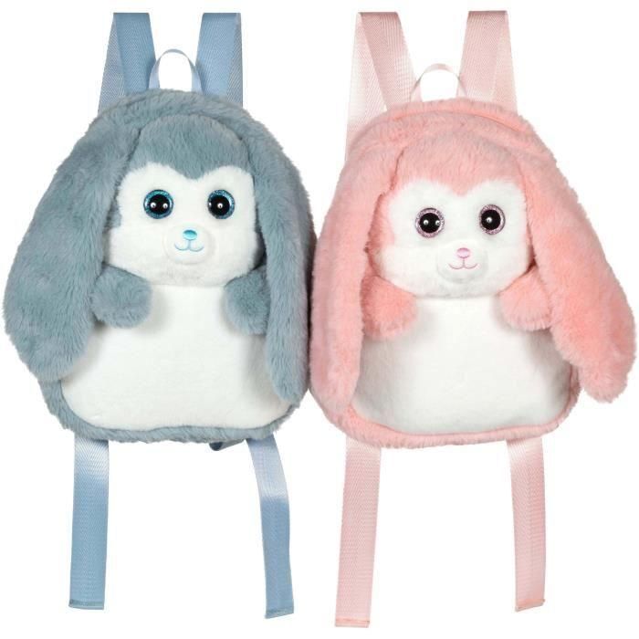 Gipsy Toys GIP3268060719196 Mochila de Peluche Conejo Azul y Blanco 30 cm 2