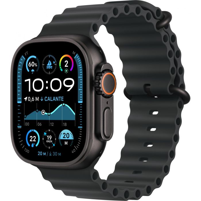 Apple Watch Ultra 2 GPS + Cellular 49mm, caja de titanio negro con correa Ocean en negro