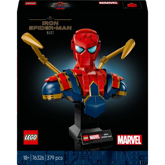 LEGO 76326 Busto de Iron Spider-Man Marvel para Construir y Exponer - Set Coleccionable para Adultos +18 años