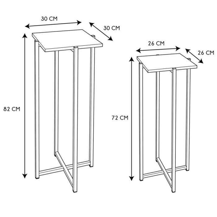 Juego De 2 Pedestales Loka Blanco Home Deco Factory 4