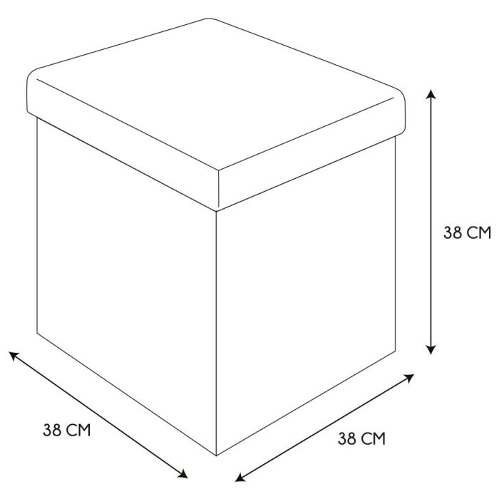 Caja-Puf Plegable Tapizado Rizo Home Deco Factory 6