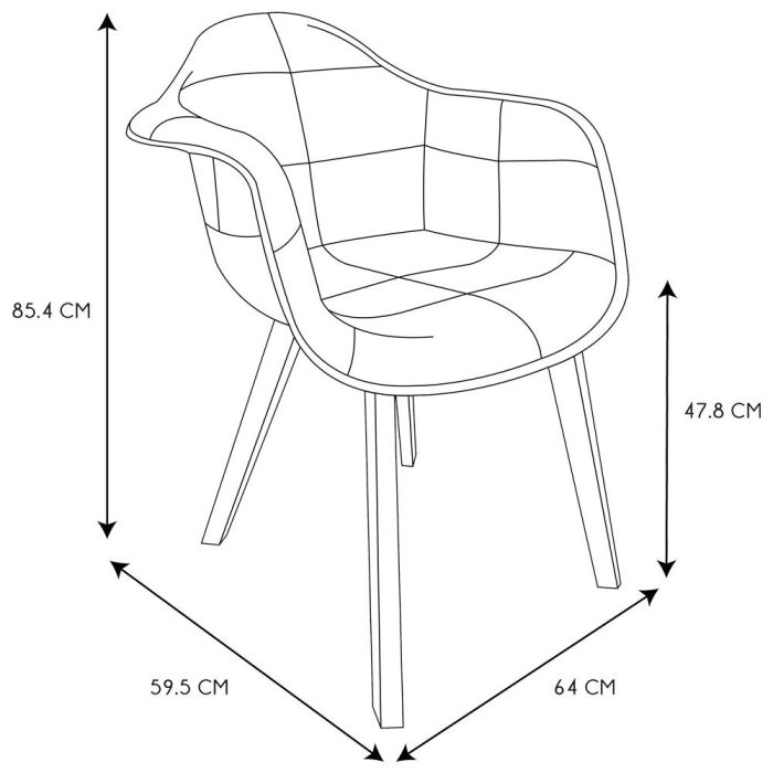 Silla Butaca Patchwork Blanca Home Deco Factory 6