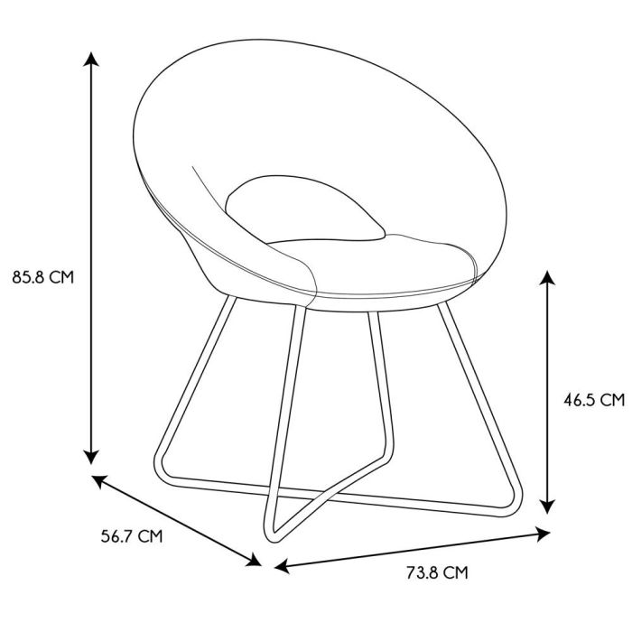 Silla Redonda Mostaza Giulia Home Deco Factory 4