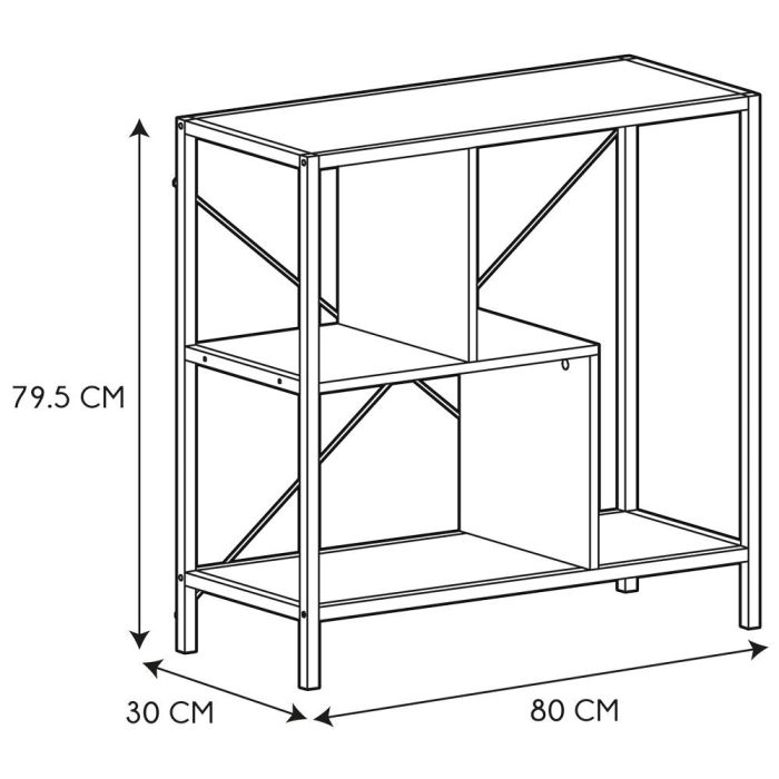 Estantería 80X30X79 Home Deco Factory cm EDISON  4