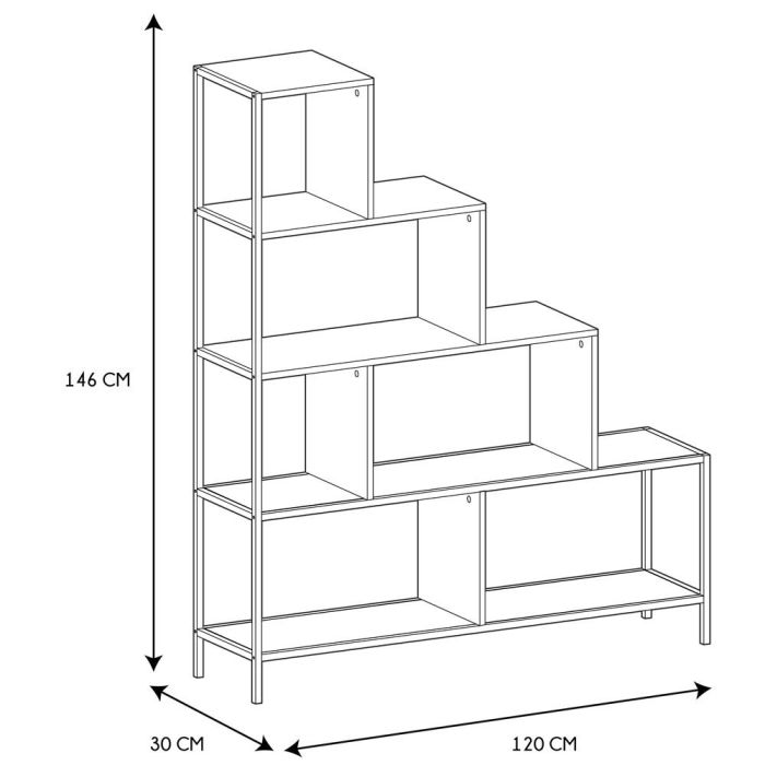 Estantería Escalera Home Deco Factory altura 146 EDISON  3