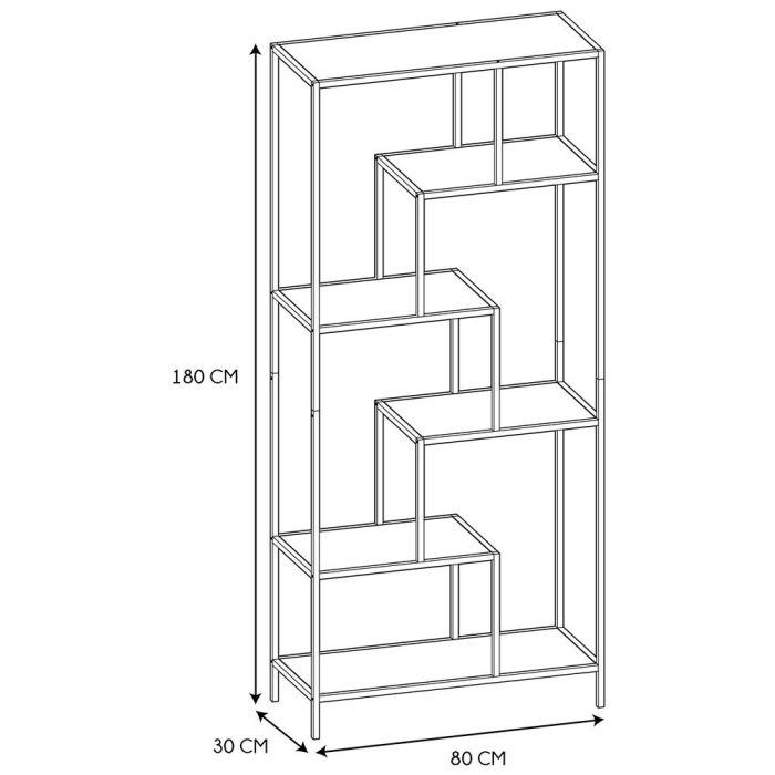Estantería 80X30X180 Home Deco Factory cm EDISON  3