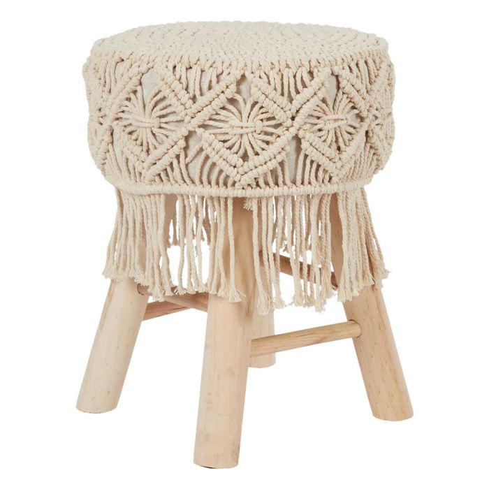 Taburete Boho Home Deco Factory diámetro 32 cm altura 42 cm