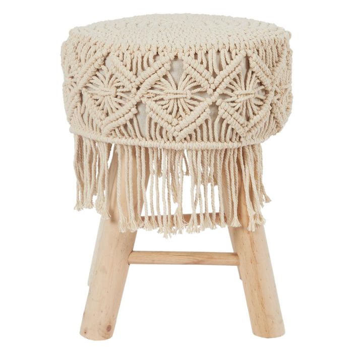 Taburete Boho Home Deco Factory diámetro 32 cm altura 42 cm  2