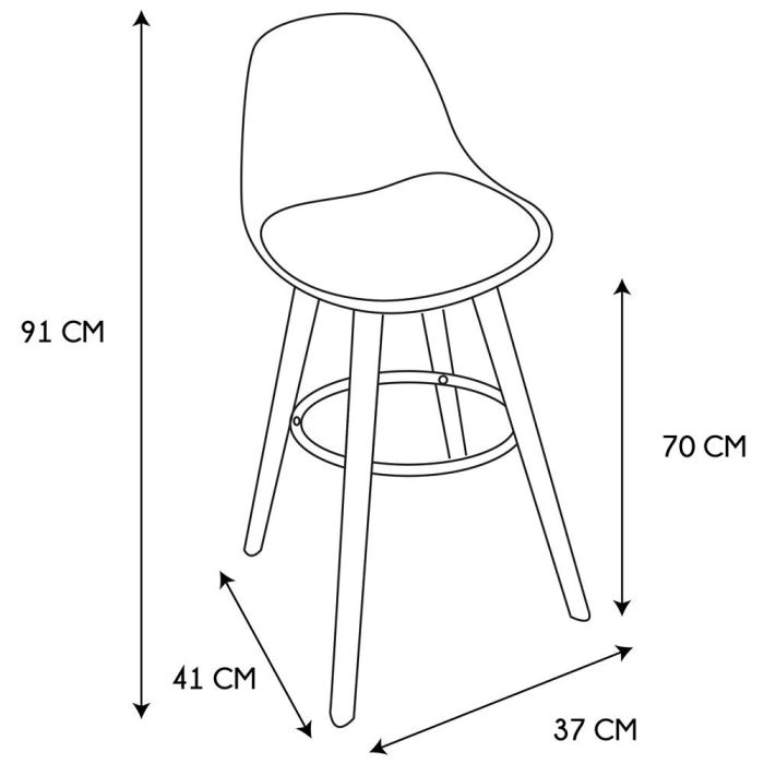 Taburete Bar Gris Walt Home Deco Factory 6