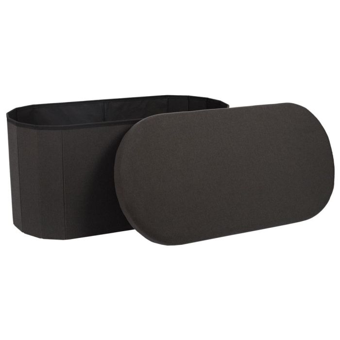 Banco-Puf Plegable Negro Oval Home Deco Factory 2