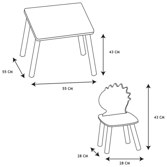 Mesa Con 2 Sillas Infantil Dinos Home Deco Kids 6