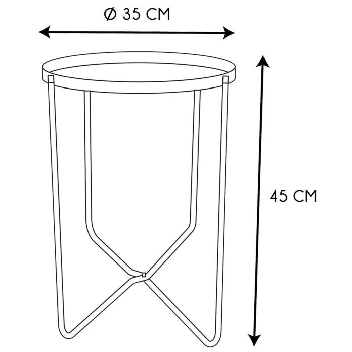 Mesa Auxiliar De Metal Home Deco Factory diámetro 35 cm  6