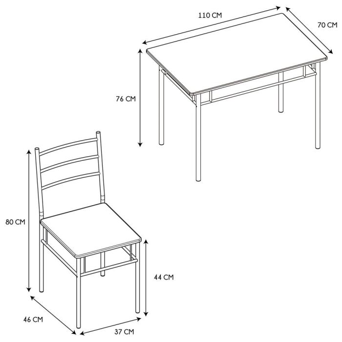 Juego De Mesa Con 4 Sillas Loka Home Deco Factory 6