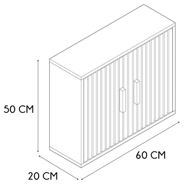 Armario Pared Klaus Home Deco Factory altura 50 60x20  4