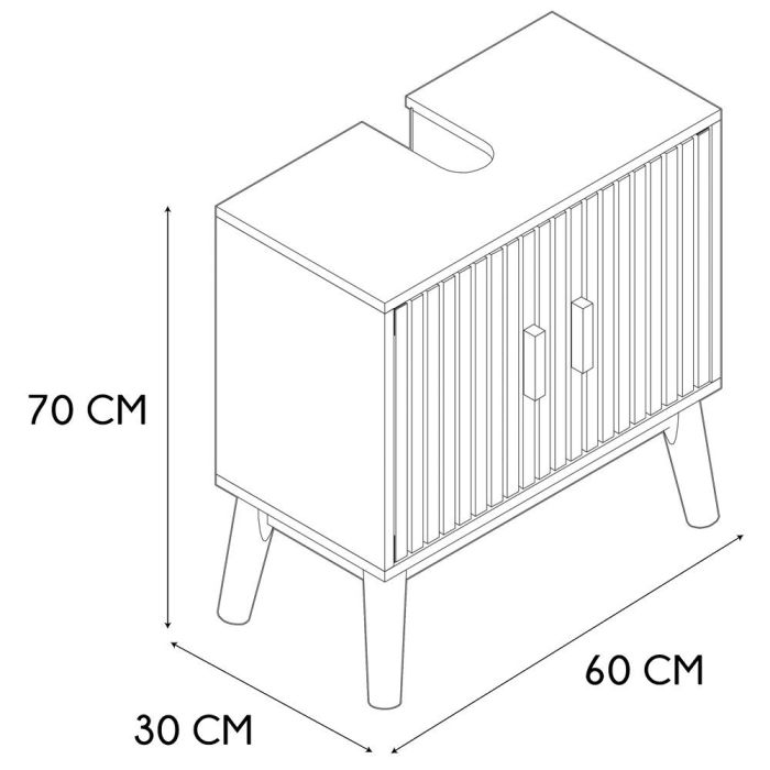 Mueble Lavabo Klaus 60X30 Home Deco Factory altura 70  5