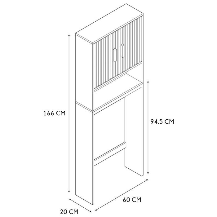 Mueble Wc Klaus 60X20 Home Deco Factory altura 166 cm  6