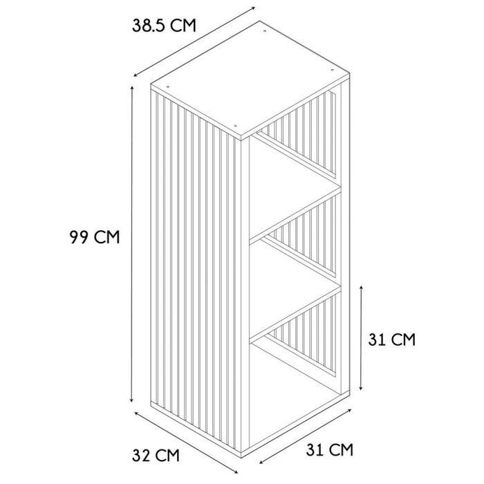 Estantería Klaus Con 3 Compartim Home Deco Factory 6