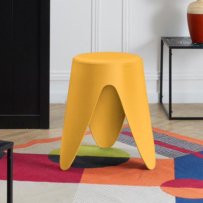 Taburete Eve Amarillo Mostaza Home Deco Factory 1