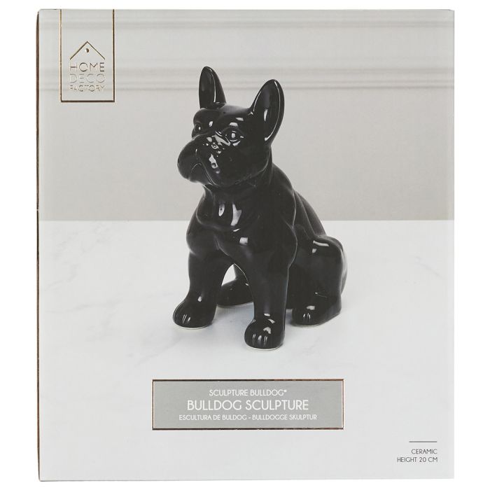 Bulldog cerámico negro 20cm 4