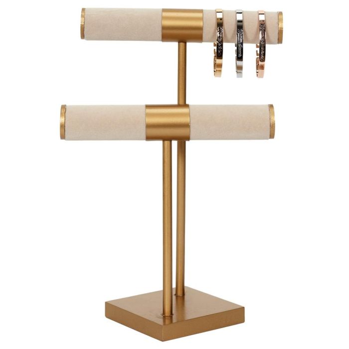 Porta Joyas Doble Beige-Dorado Home Deco Factory 4