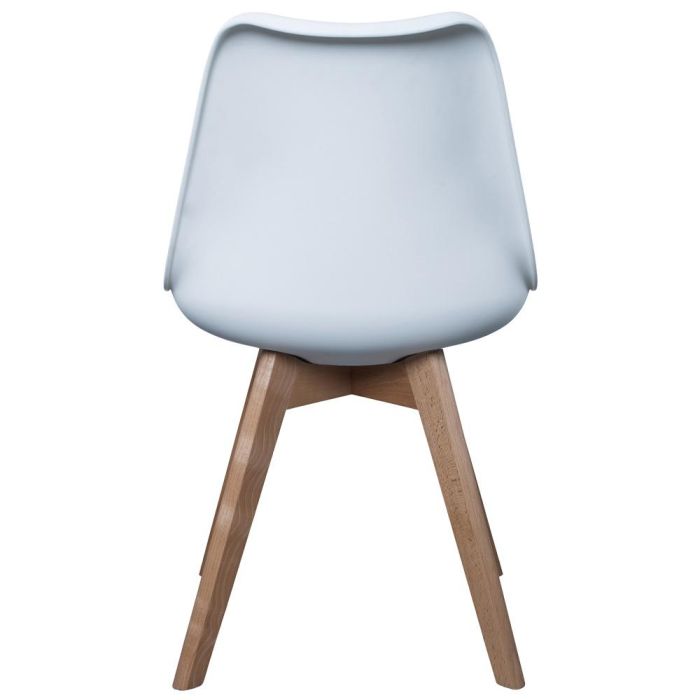 Silla Acolchada Blanca Home Deco Factory 3