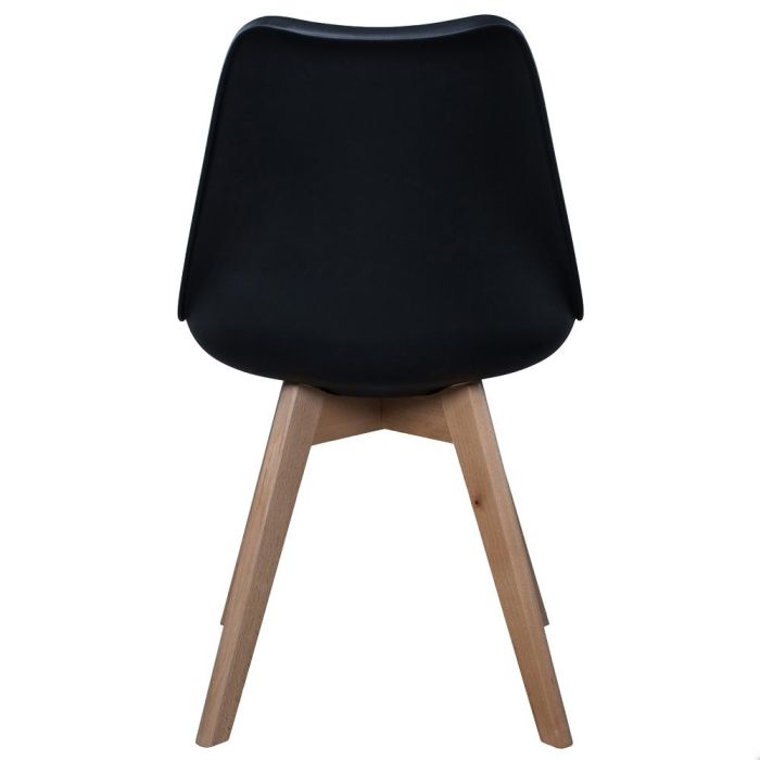 Silla Acolchada Negra Home Deco Factory 3