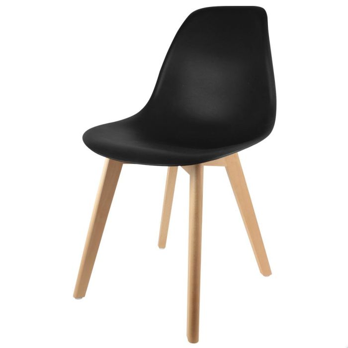 Silla Escandinava Negra Home Deco Factory