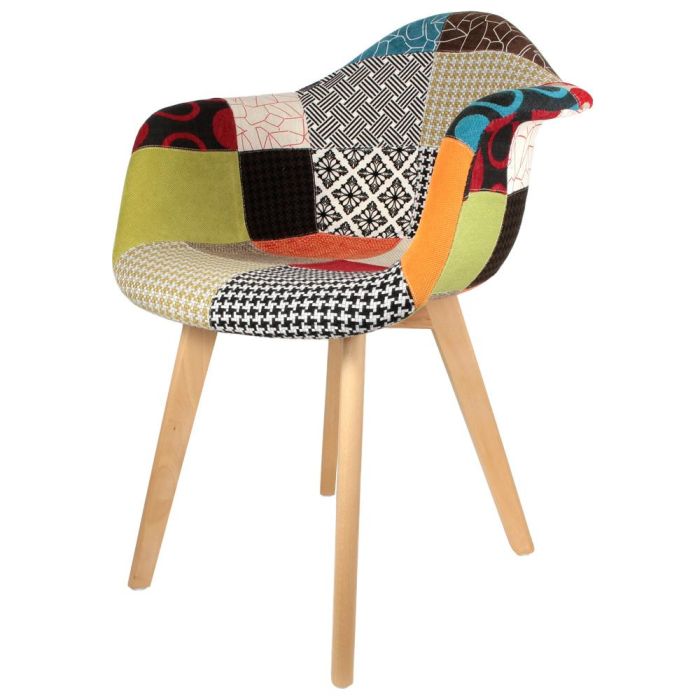 Silla Butaca Tela Patchwork Home Deco Factory