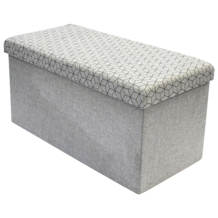 Banco-Puf Plegable Gris Claro Home Deco Factory