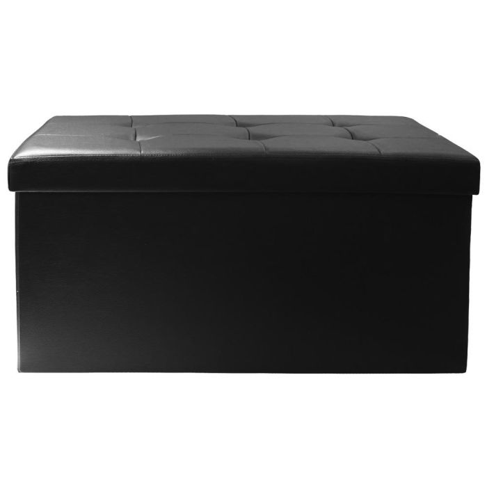 Banco-Puf Plegable Negro Home Deco Factory