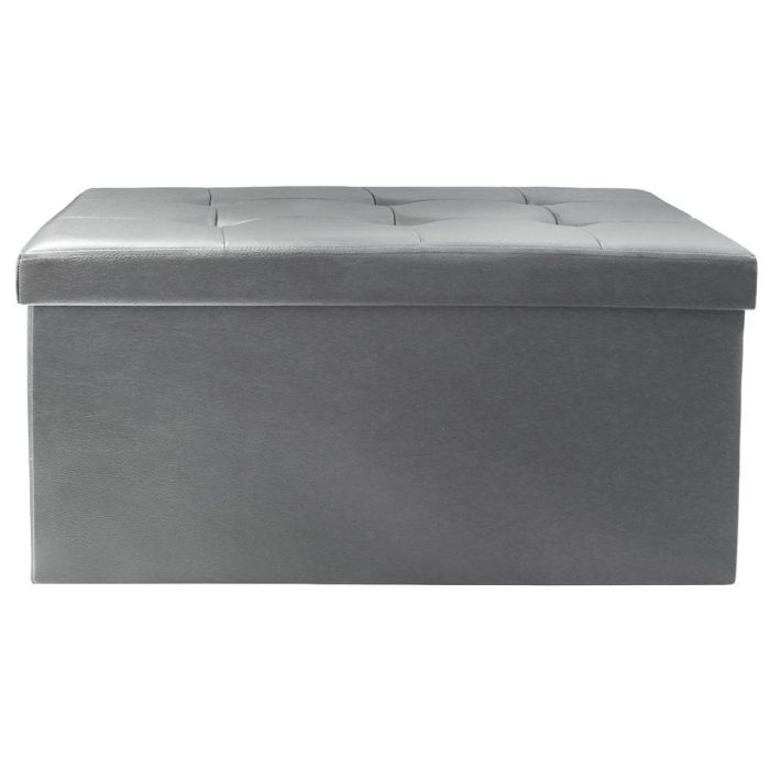 Banco-Puf Plegable Gris Home Deco Factory