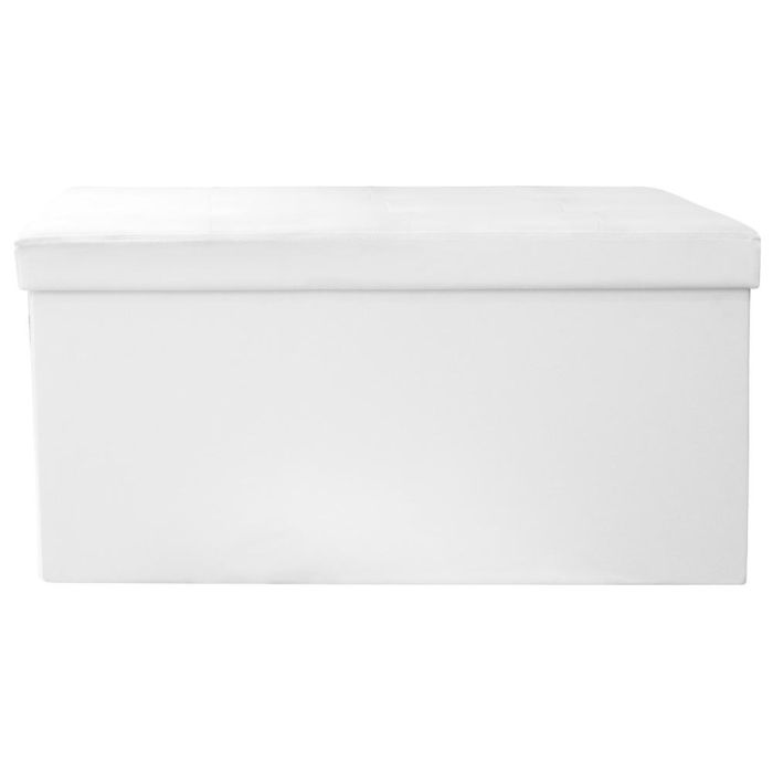 Banco-Puf Plegable Blanco Home Deco Factory