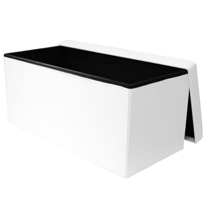 Banco-Puf Plegable Blanco Home Deco Factory 1