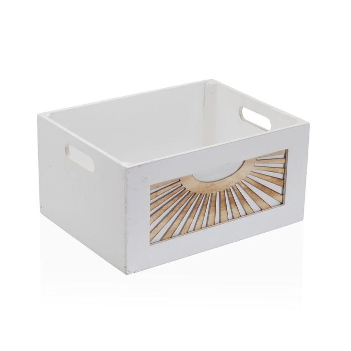 Versa Set de 3 Cajas de Madera Adda Blancas 26x18 cm - Cajas apilables de almacenaje 1 Versa Set de 3 Cajas de Madera Adda Blancas 26x18 cm - Cajas apilables de almacenaje 1